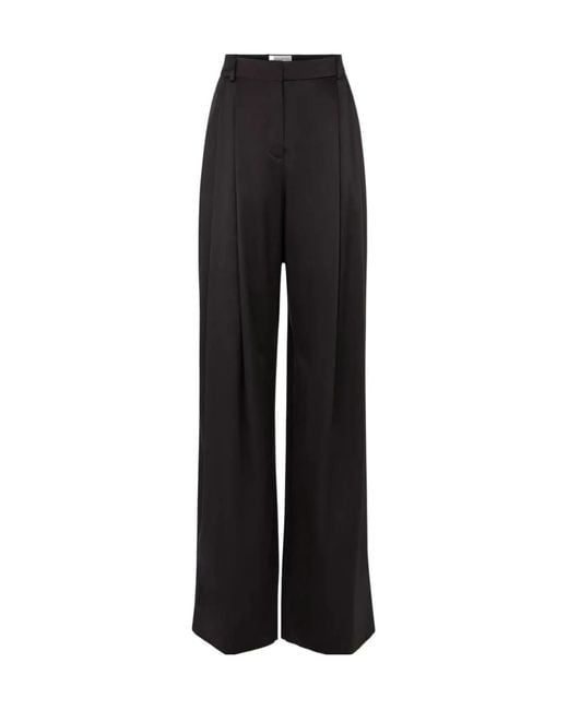 Nina Ricci Black Pressed Crease Wide-Leg Trousers