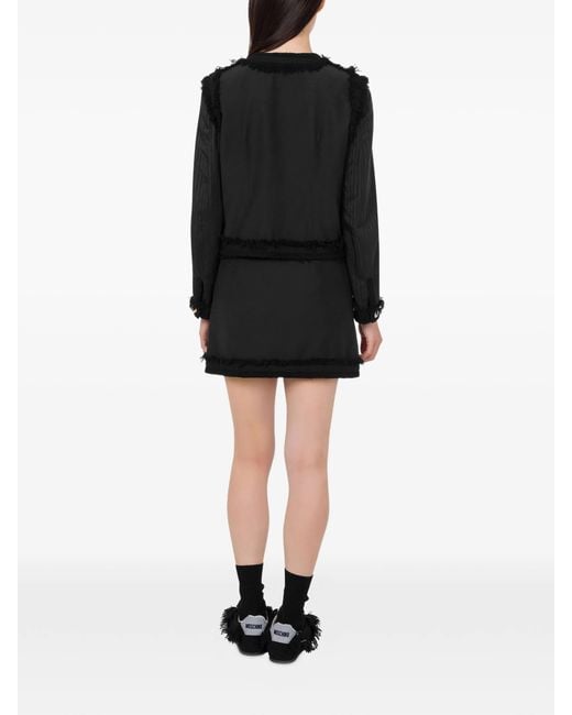 Moschino Black Stretch Boucle Jacket