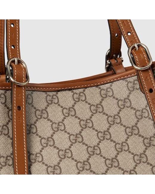 Gucci Natural Gg Emblem Large Tote Bag