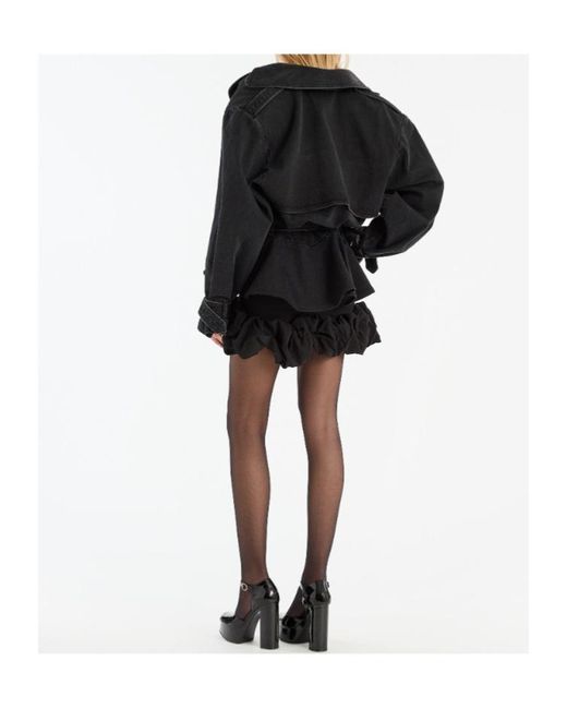 ROTATE BIRGER CHRISTENSEN Black Denim Biker Jacket