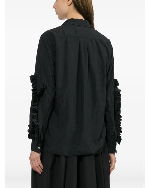 Comme des Garçons Black Ruffled Shirt for men