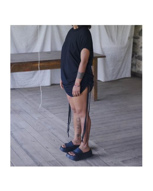 Baserange Black Drawstring Dress