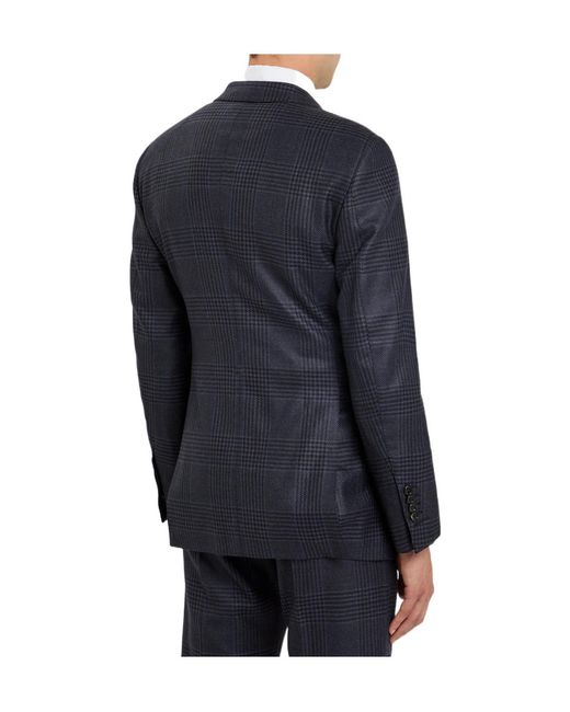 Tom Ford Blue Houndstooth Wool Blazer for men
