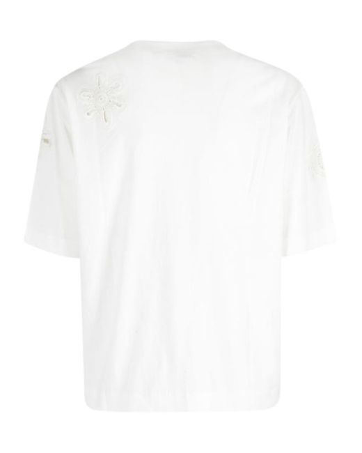Seventy White Embroidered Crewneck T-Shirt