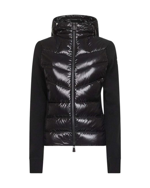 Moncler Black Grenoble Zip-Up Hooded Jacket