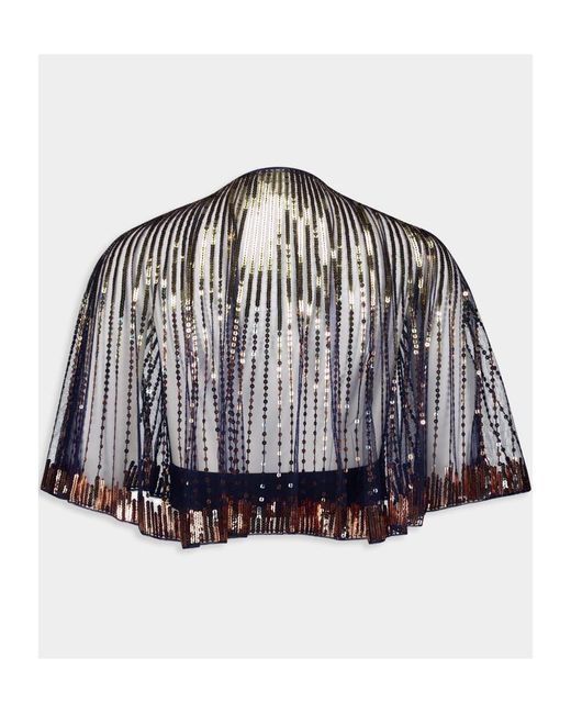 Rabanne Black Sequin Embellished Blouse