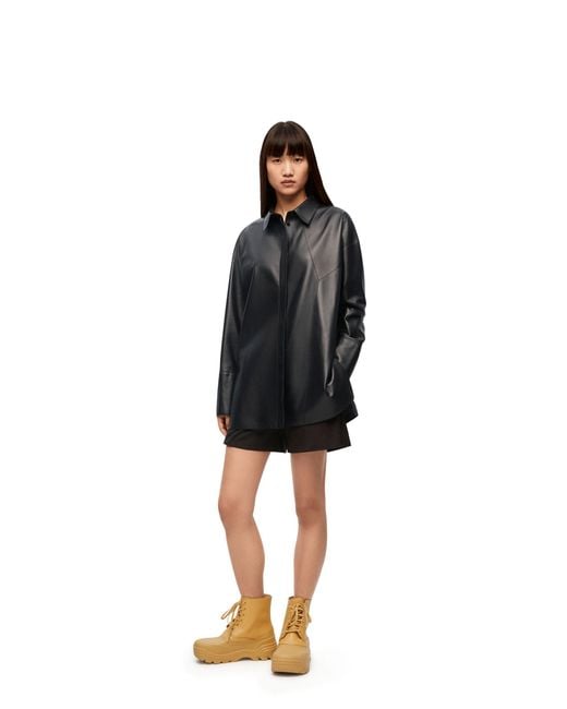 Loewe Black Puzzle Leather Shirt