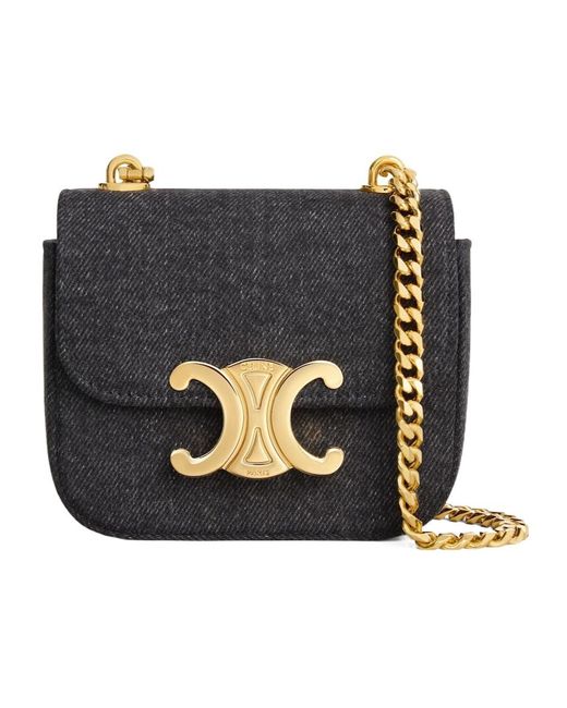 Céline Black Mini Chain Claude