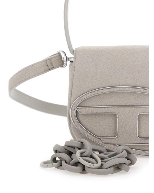 DIESEL Gray 1Dr-Iconic Foldover Top Shoulder Bag