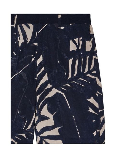 Emporio Armani Blue Abstract Print Shorts for men