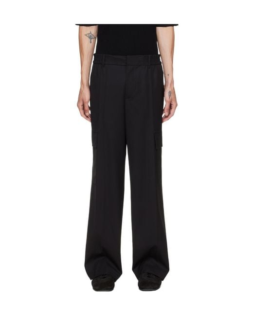 Helmut Lang Black Casual Pants With Belt Loops for men