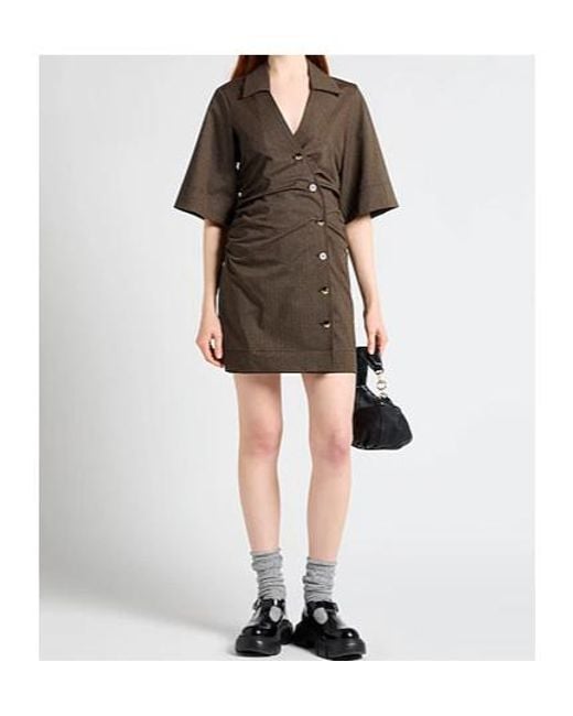 Ganni Brown Suit Dress