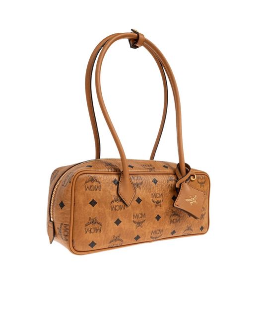 MCM Brown Aren East West Shoulder Bag