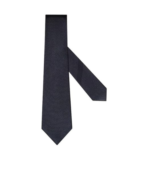 Zegna Blue Silk Tie for men