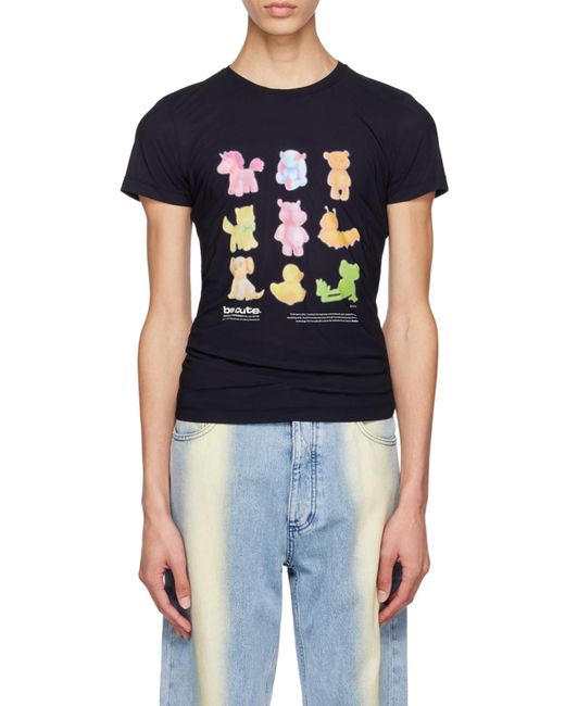 Eytys Black Be Cute Graphic T-Shirt for men