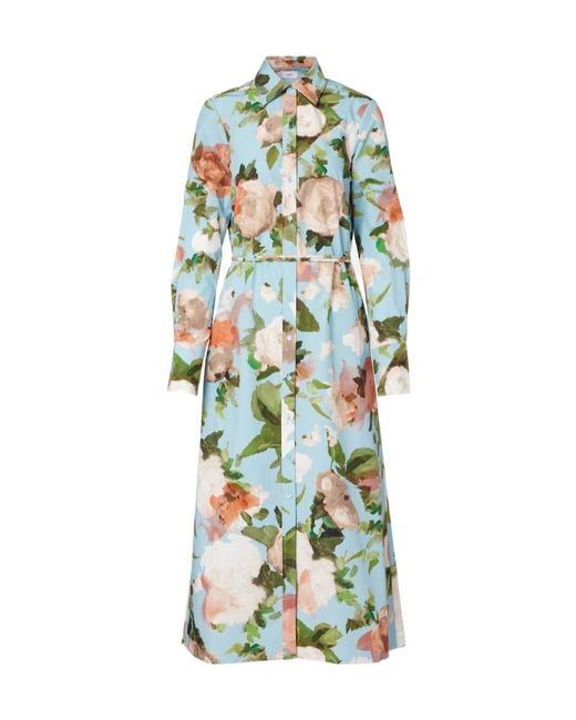 Erdem White Floral Shirt Dress