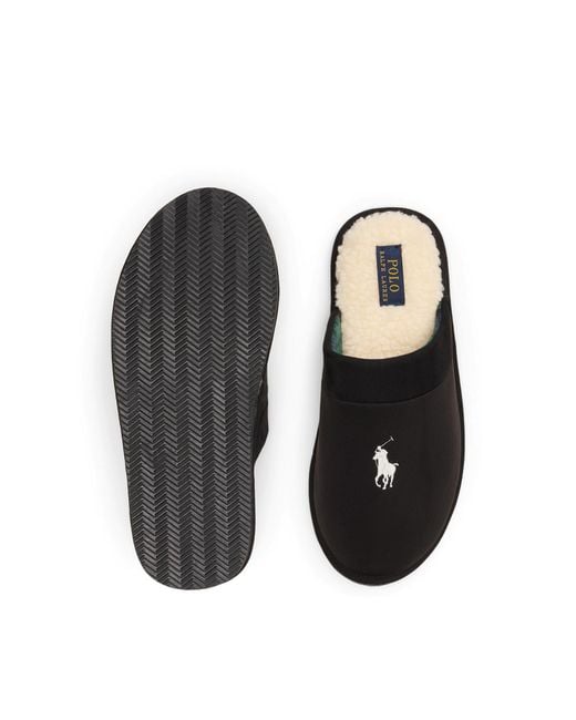 Polo Ralph Lauren Black Mule Slippers for men