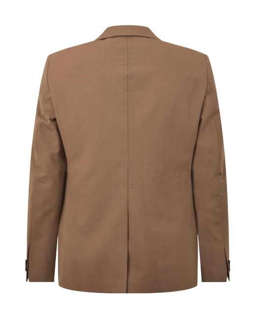 Off-White c/o Virgil Abloh Brown Single-Breasted Drill Relaxed Blazer for men