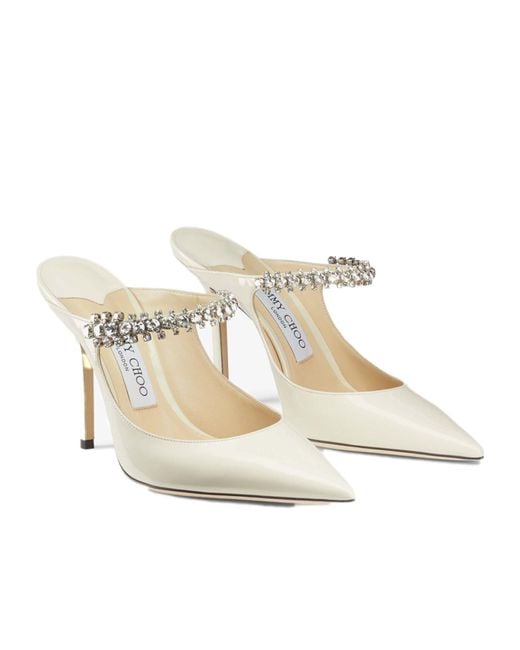 Jimmy Choo White Pointed High Heel Sandals