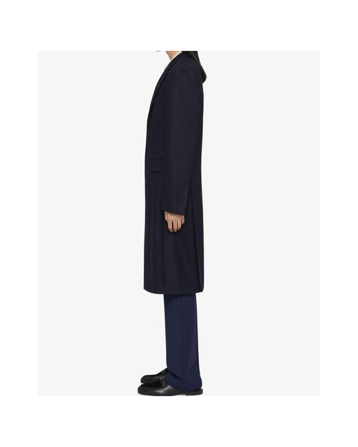 Givenchy Blue Fitted Long Coat for men