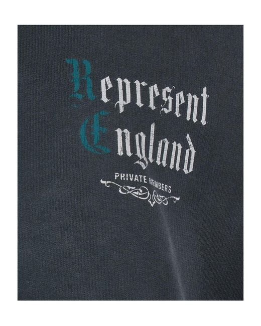 Represent Blue Private Members Zip Hoodie for men