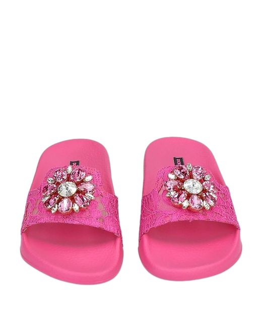 Dolce & Gabbana Pink Solid Color Sandals