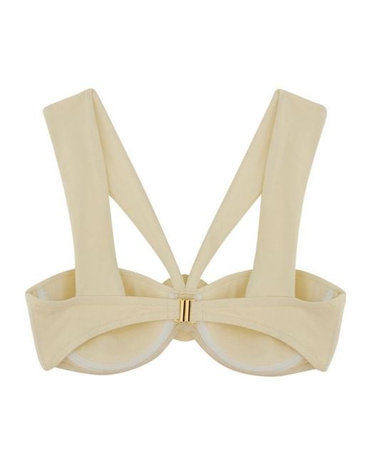 LaRevêche Natural Sahar Floral Bikini Top Beachwear