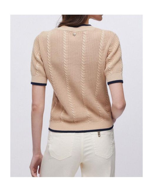 Liu Jo Natural Short-Sleeve Sweater