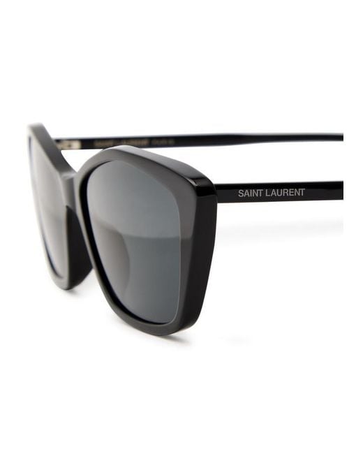 Saint Laurent White Cat-Eye Sunglasses