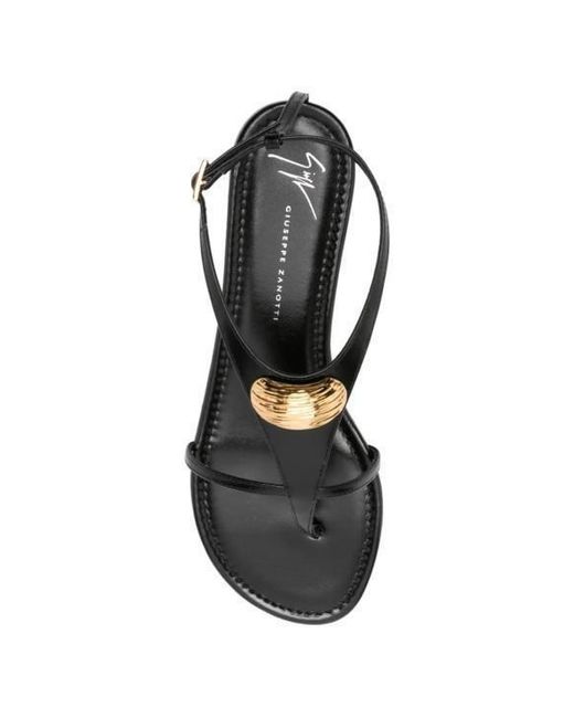 Giuseppe Zanotti Brown Open-Toe Flat Sandals