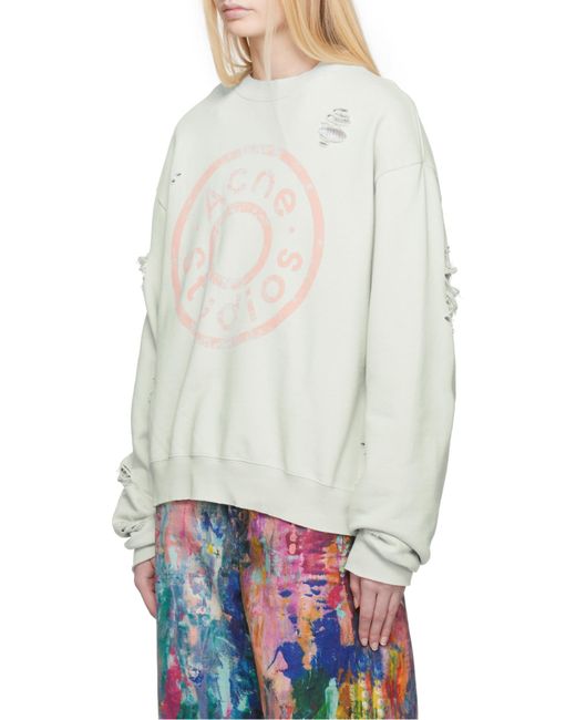 Acne White Long-Sleeved Sweater