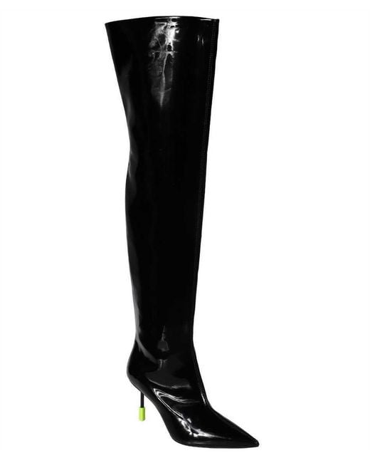 MSGM Black Over-The-Knee Boots