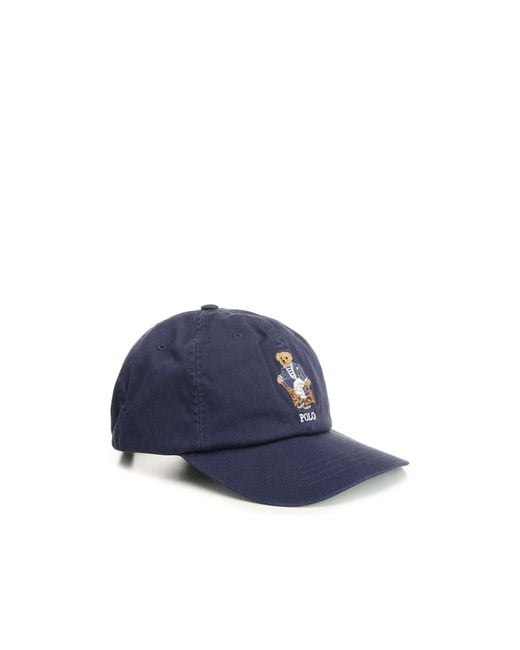 Ralph Lauren Blue Polo Bear Twill Ball Cap for men
