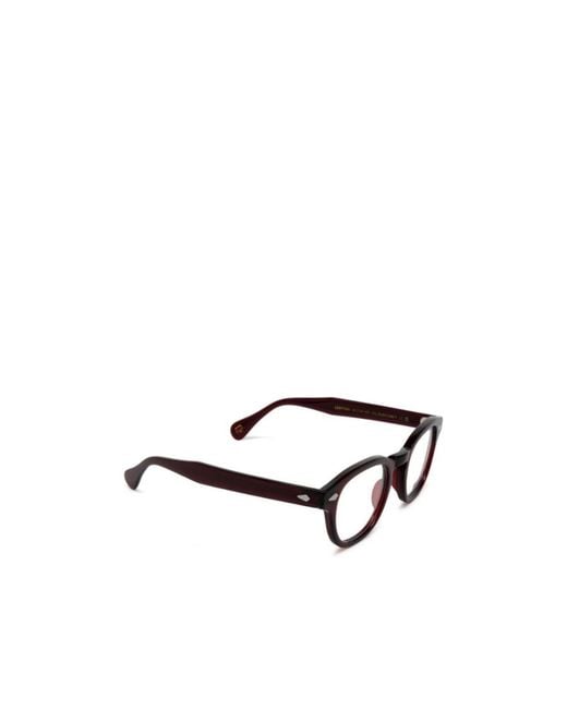 Moscot White Geometric-Frame Glasses for men