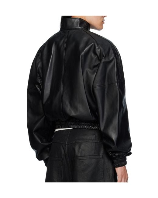 Lu'u Dan Black Blouson Leather Jacket for men