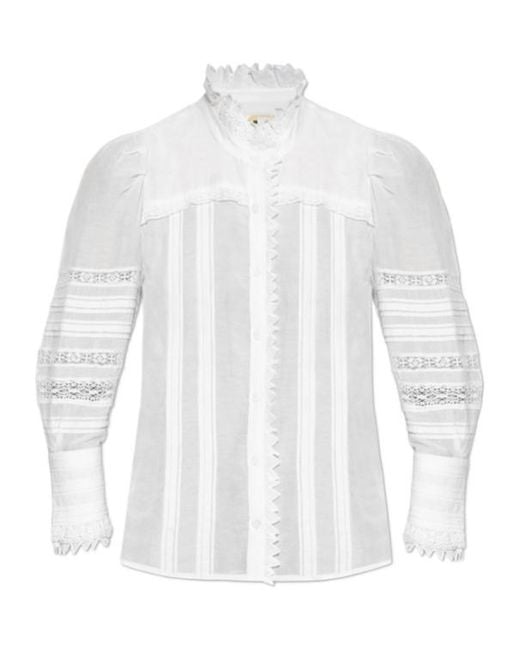 Zadig & Voltaire White Trevy Pintuck-Detailing Shirt