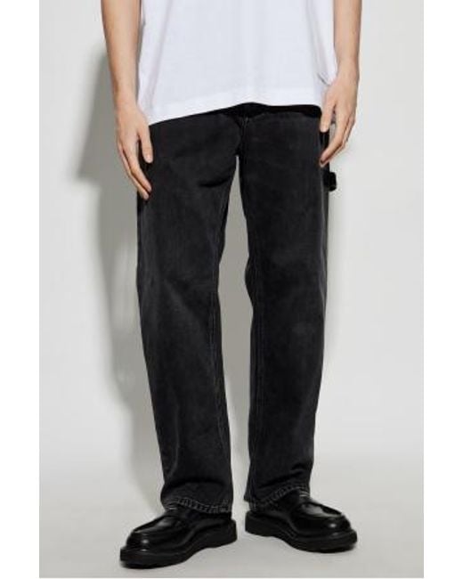 Dolce & Gabbana Black Logo Plaque Straight Leg Jeans for men