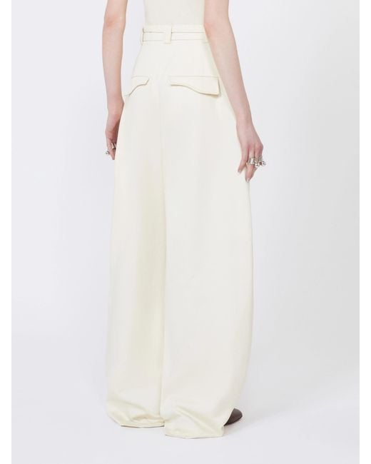 Sportmax White Idoneo Belted Trousers