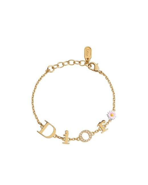 Dior Metallic Mini Daisy Bracelet