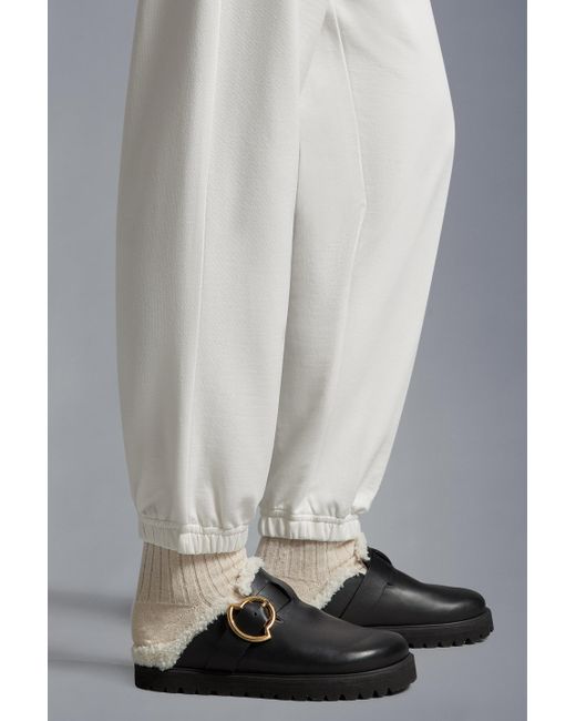 Moncler Black Buckle-Detailed Mules