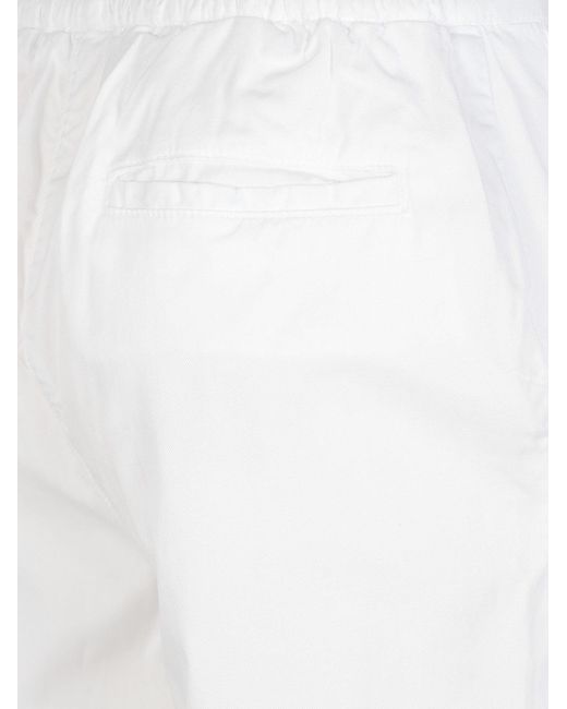 Eleventy White Drawstring Waist Pants