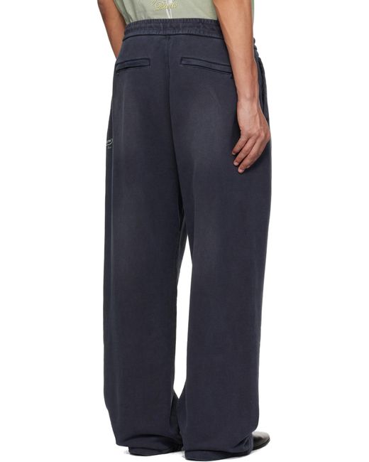Wooyoungmi Blue Logo Drawstring Pants for men