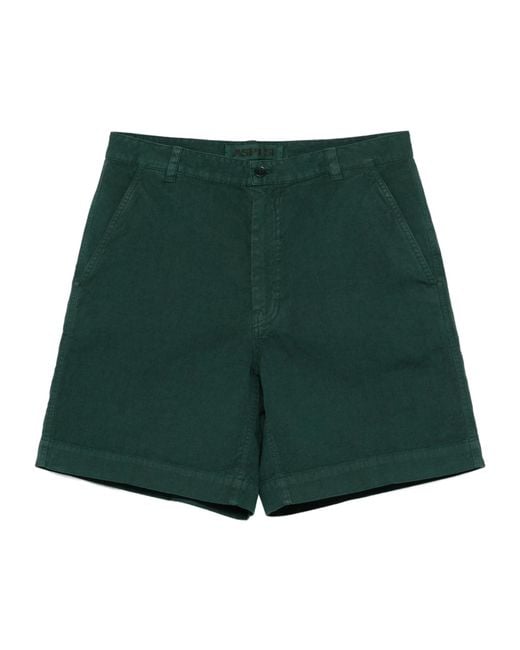 Aspesi Green Logo Casual Shorts for men