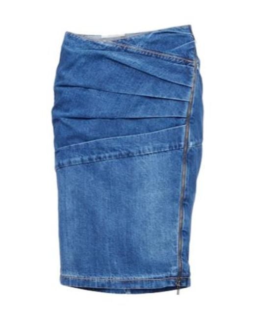 Nensi Dojaka Blue Denim Midi Skirt