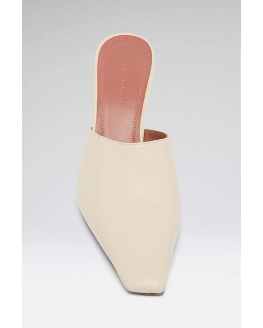 AMINA MUADDI White Jamie Mule 80 High-Heeled Sandals