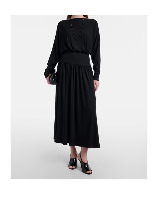 Totême  Black Jersey Midi Dress