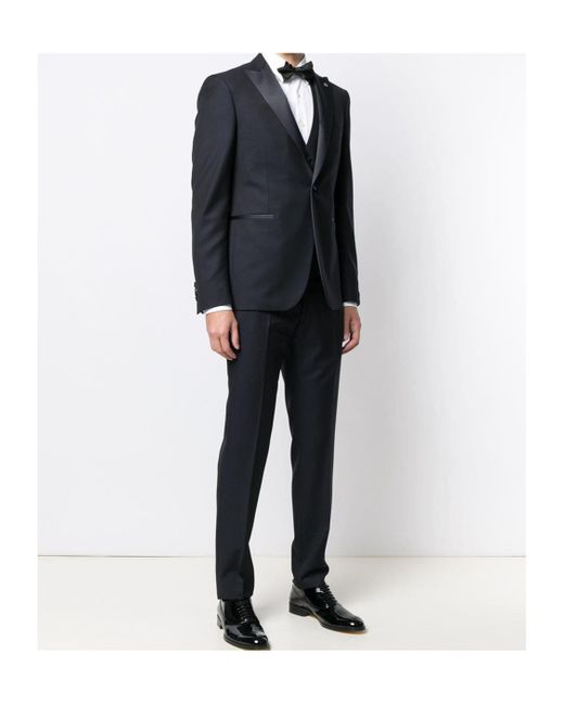 Tagliatore Blue Three-Piece Tuxedo for men