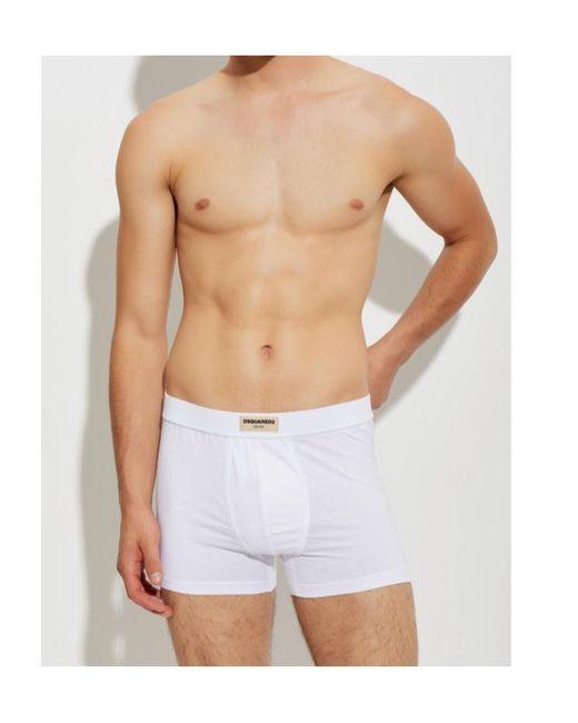 DSquared² White Boxer Briefs for men