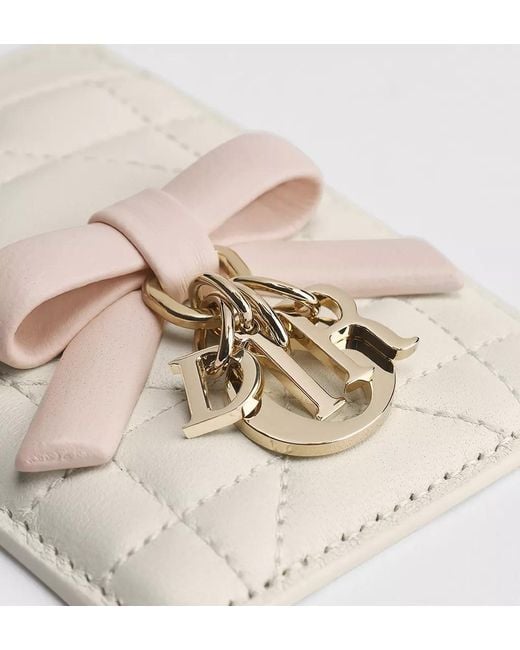 Dior White Qixi Lady Magnetic Card Holder