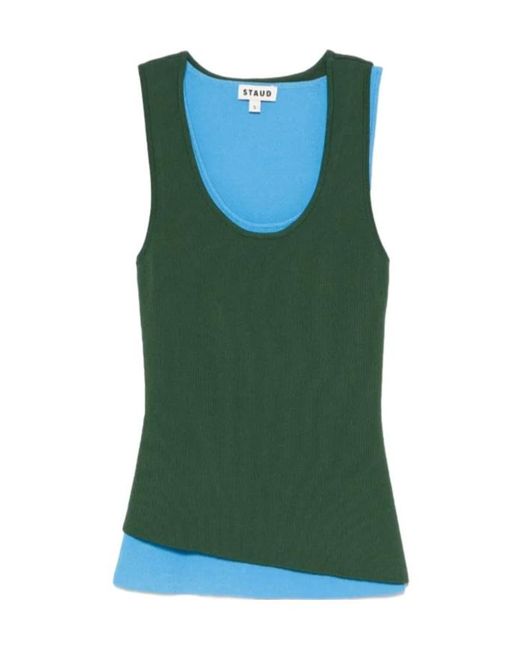 Staud Green Hermosa Tank Top